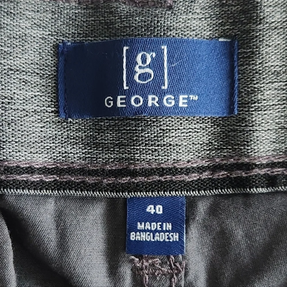 🩳 George Men’s Gray Cargo Shorts Size 40 – NWT, 14” Inseam, Below Knee - Picture 7 of 16